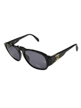 Chanel Sunglasses CC Logo Black Blue Eyewear